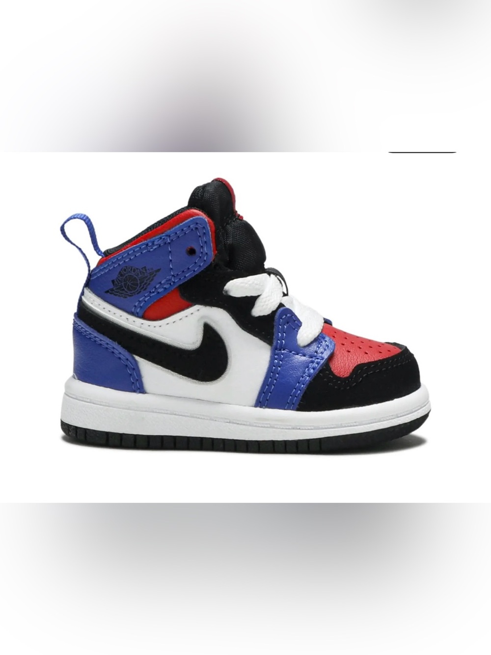 Nike Kids Air Jordan 1 Mid TD 'Top 3' Red, Blue, Black, white 8C NEW